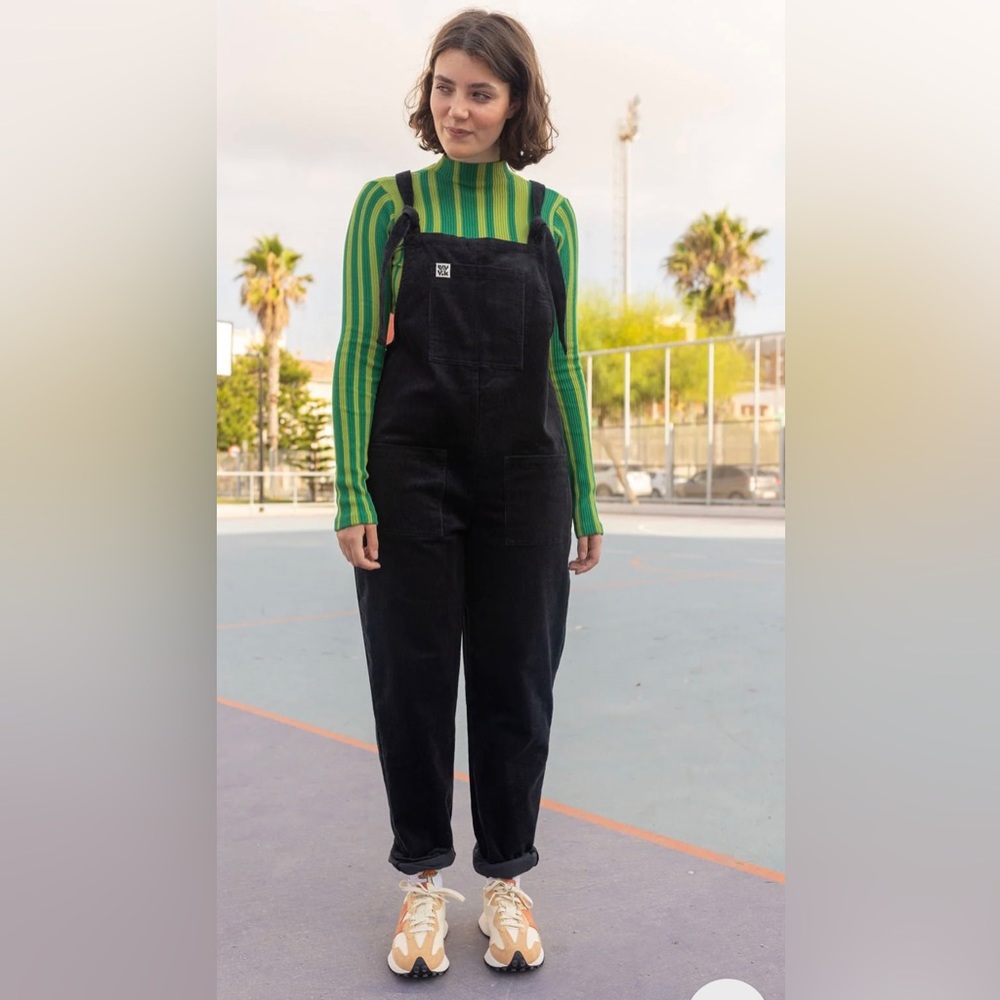 Lucy and Yak Original Dungaree: ORGANIC CORDUROY - Black